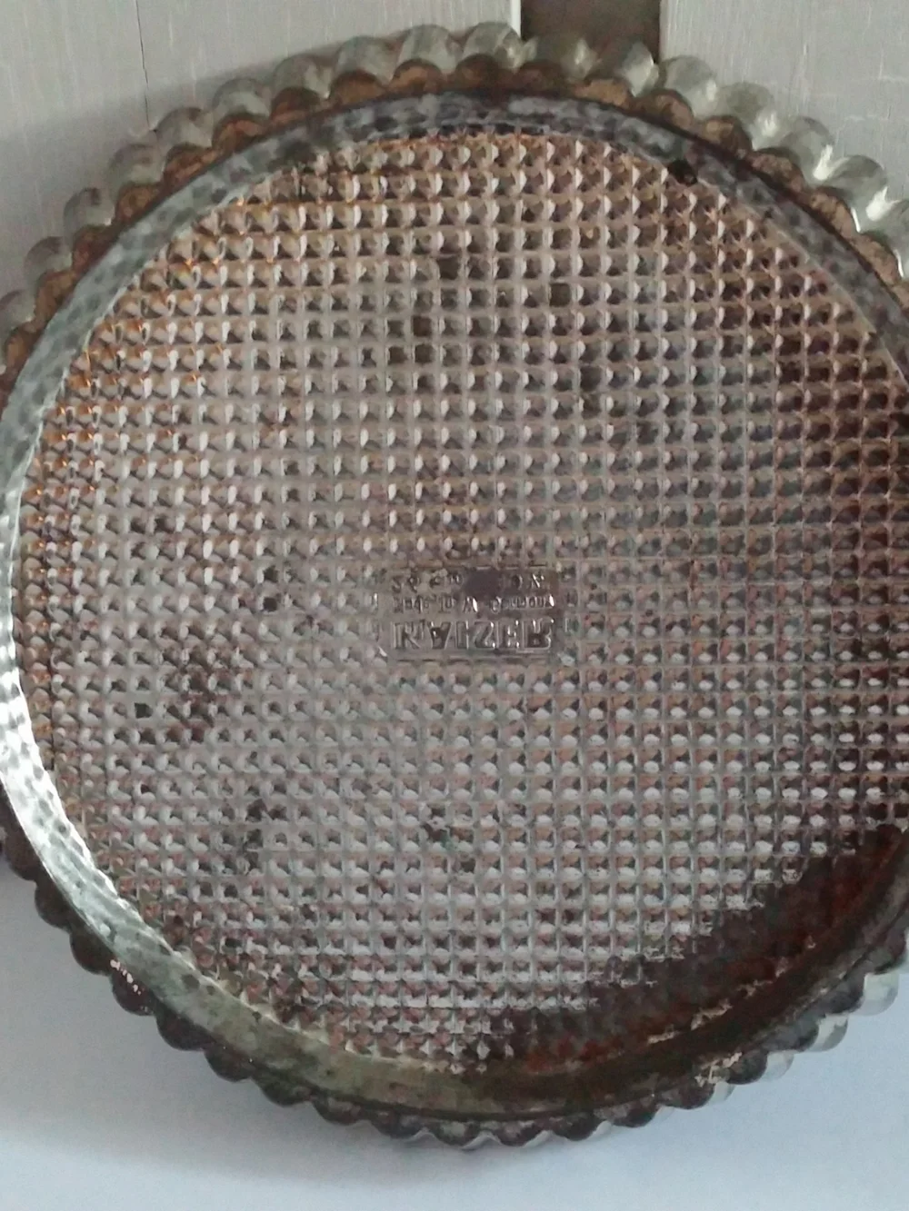 Vintage Kaiser Metal Scalloped Tart Pan, West Germany, 20.5 in